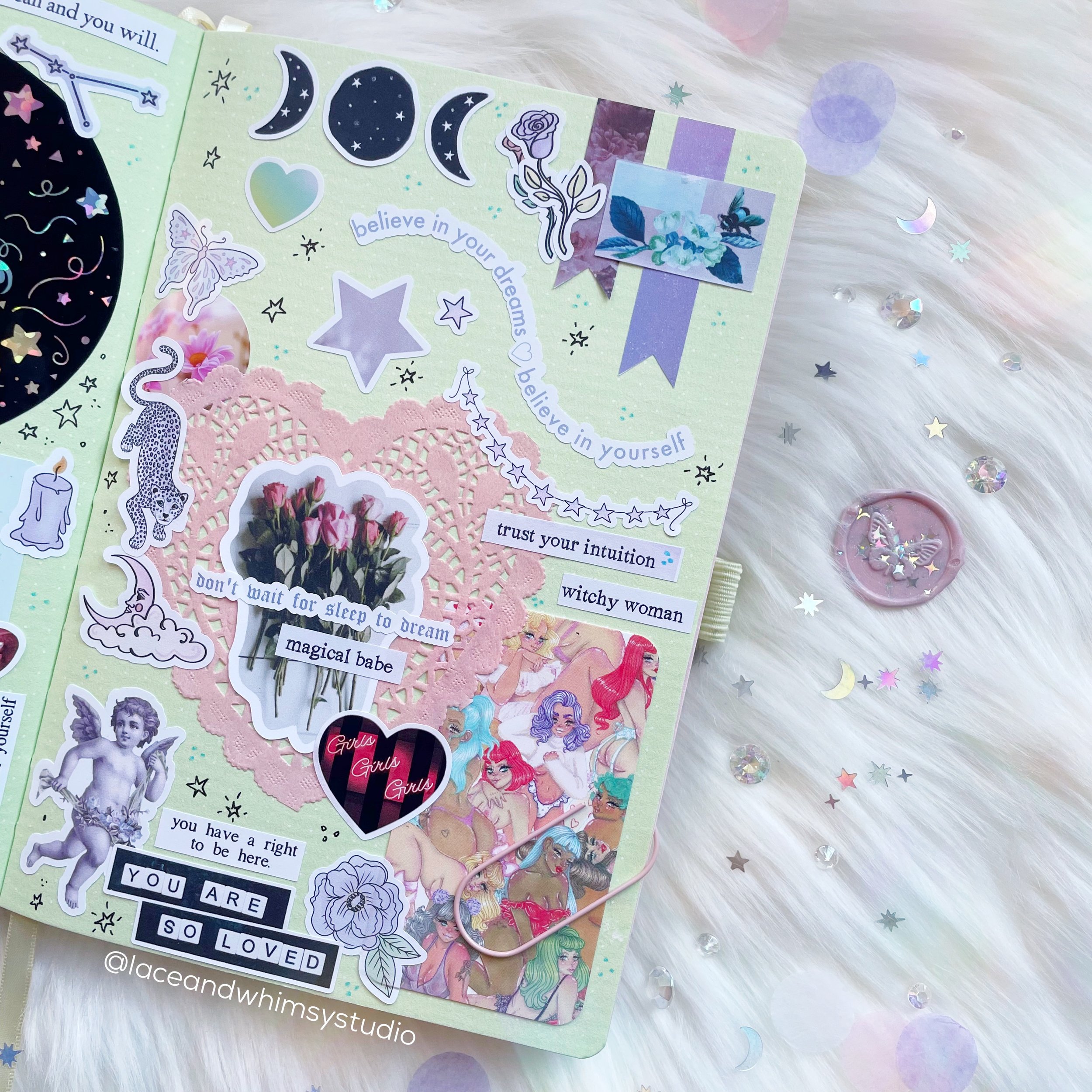 journal pages ☾☆ january — Lace & Whimsy