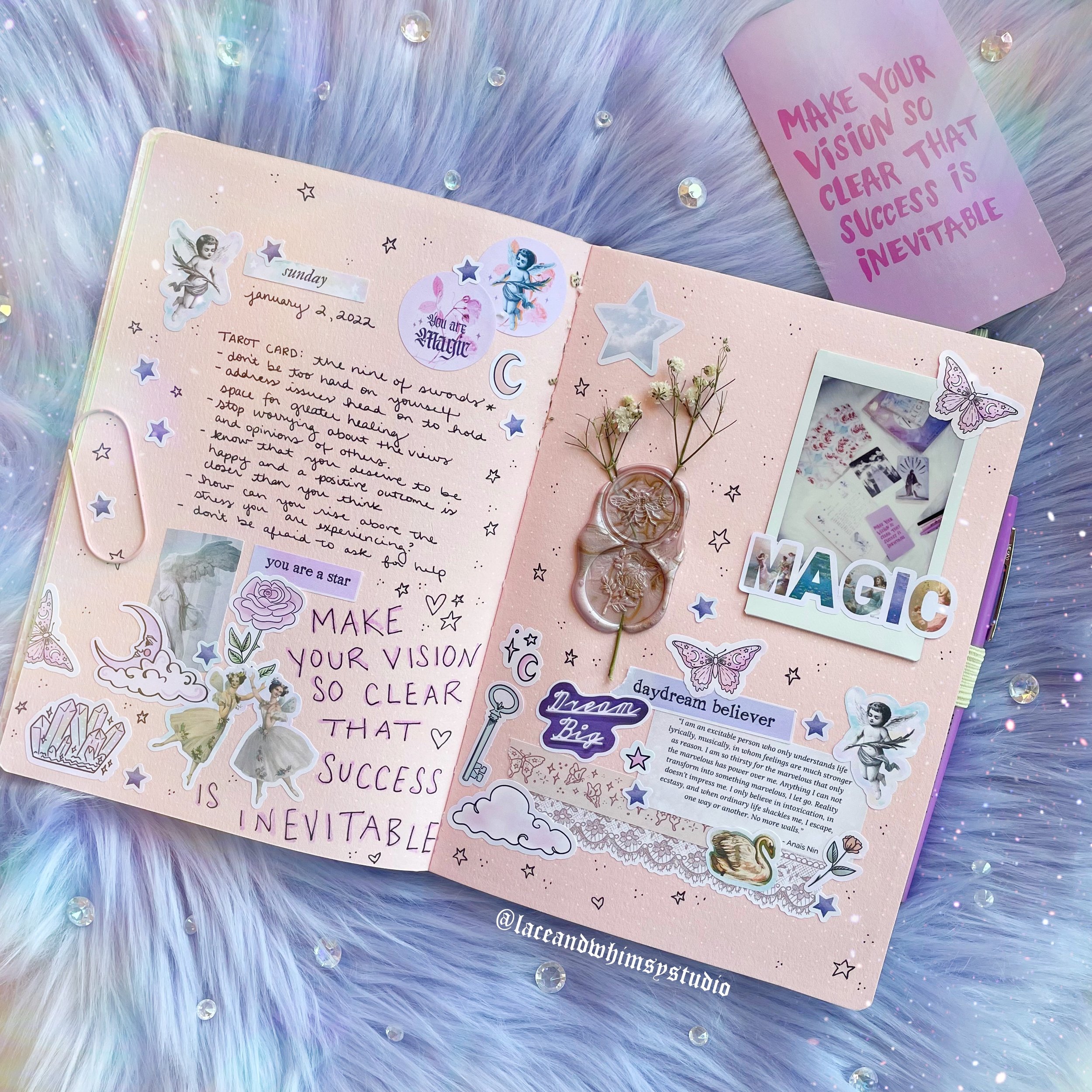journal pages ☾☆ january — Lace & Whimsy