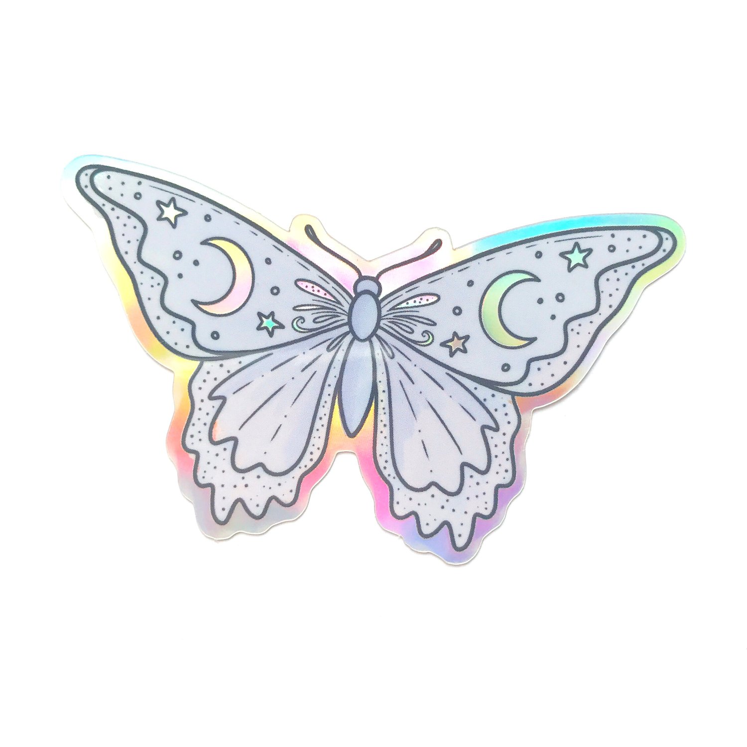 Magnificent Moth Stickers – Holographic Waterproof Vinyl – Store –  Moonflower Press