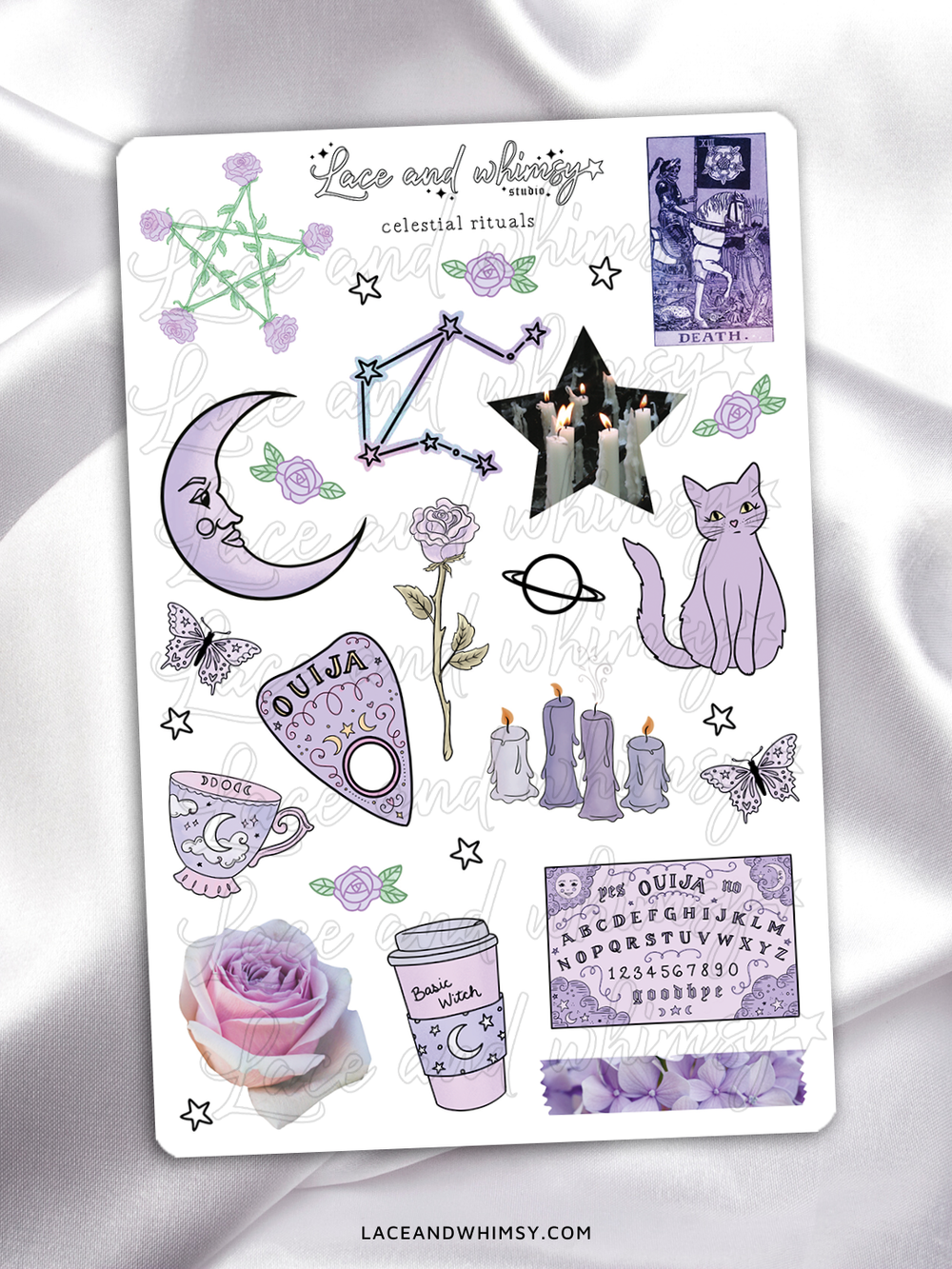 Celestial Rituals Sticker Sheet — Lace & Whimsy
