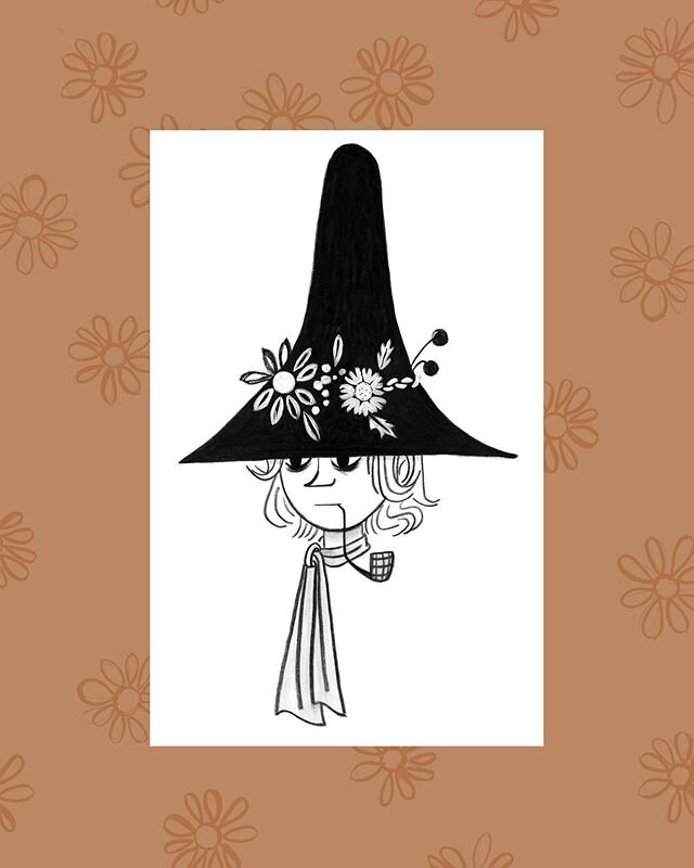 SNUFKIN from Moomin 🌼 #sixfanarts 🌼 Available in my shop at a discounted price 😅(some of my white paint reacted to the black ink on the hat) 🔗 in bio *SOLD*