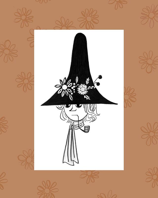 SNUFKIN from Moomin 🌼 #sixfanarts 🌼 Available in my shop at a discounted price 😅(some of my white paint reacted to the black ink on the hat) 🔗 in bio *SOLD*