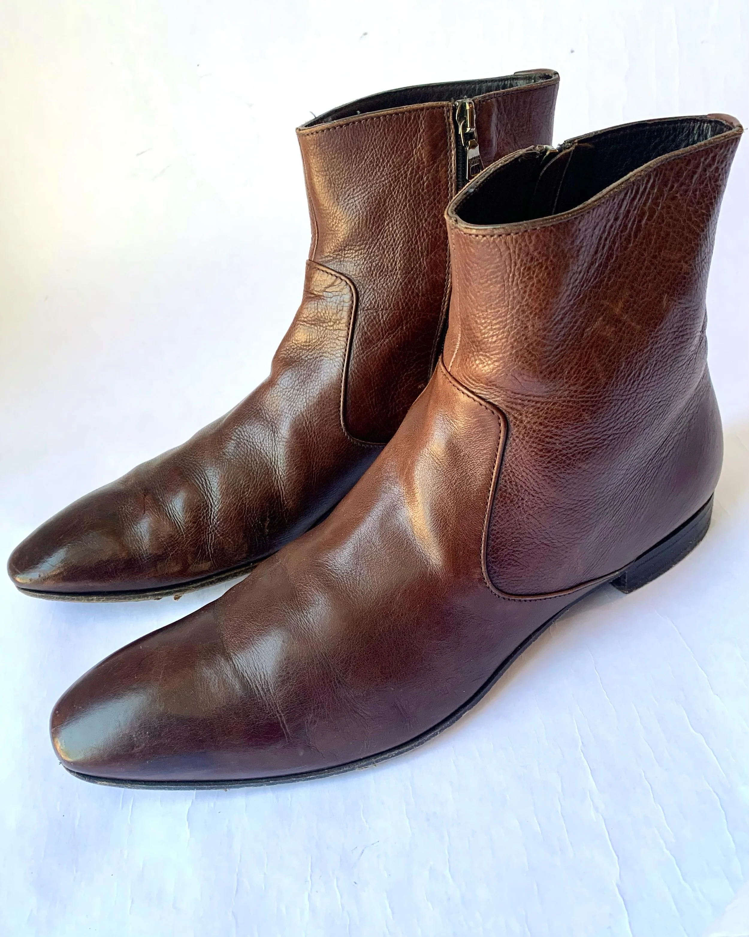 Prada vintage zipper ankle boots, marked size 8.
@prada