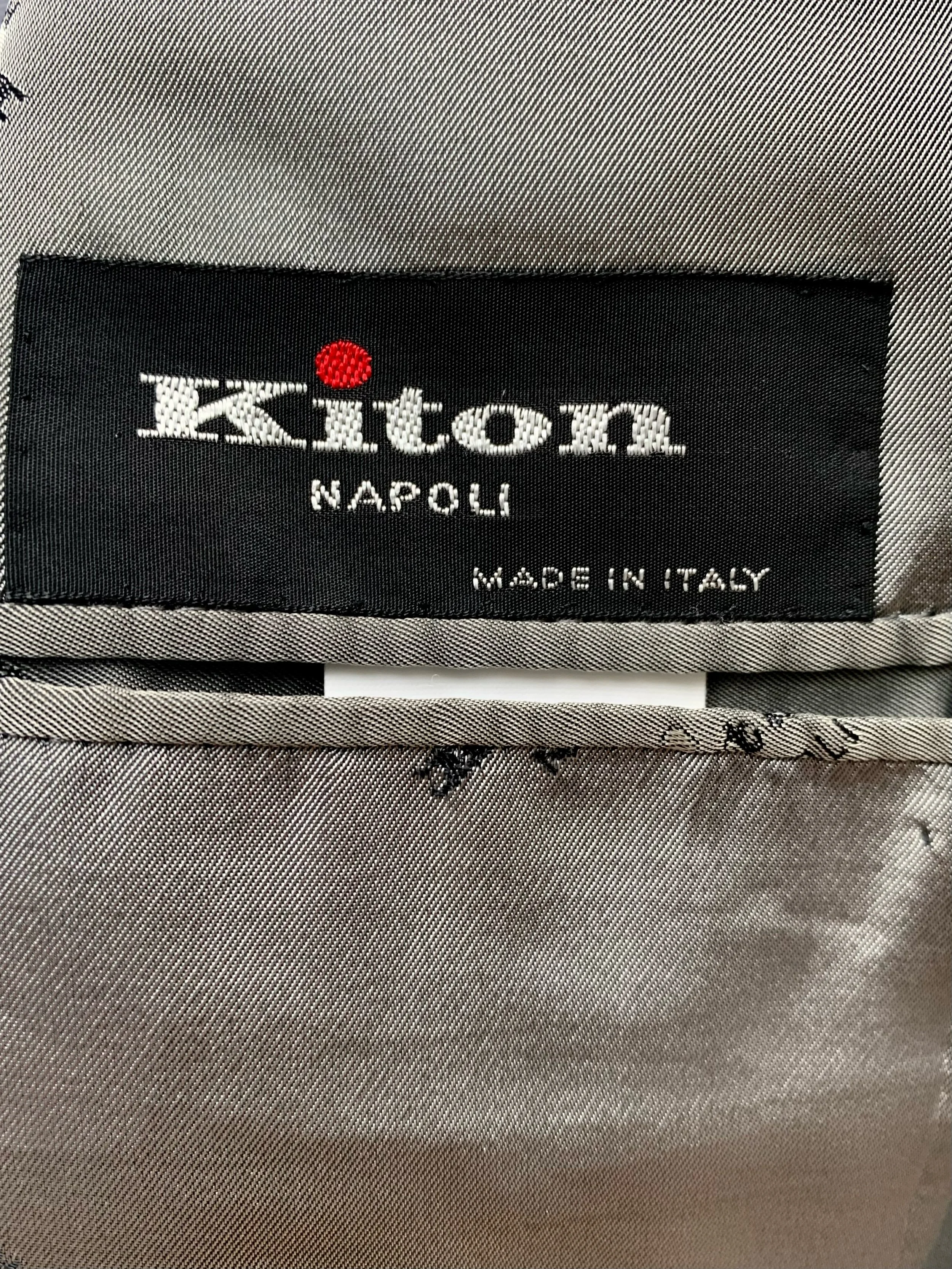 Kiton light gray pinstripe suit, 42L; dress shirt from Brooks Brothers, size 17; necktie from Ferragamo.
@kiton, @brooksbrothers, @ferragamo