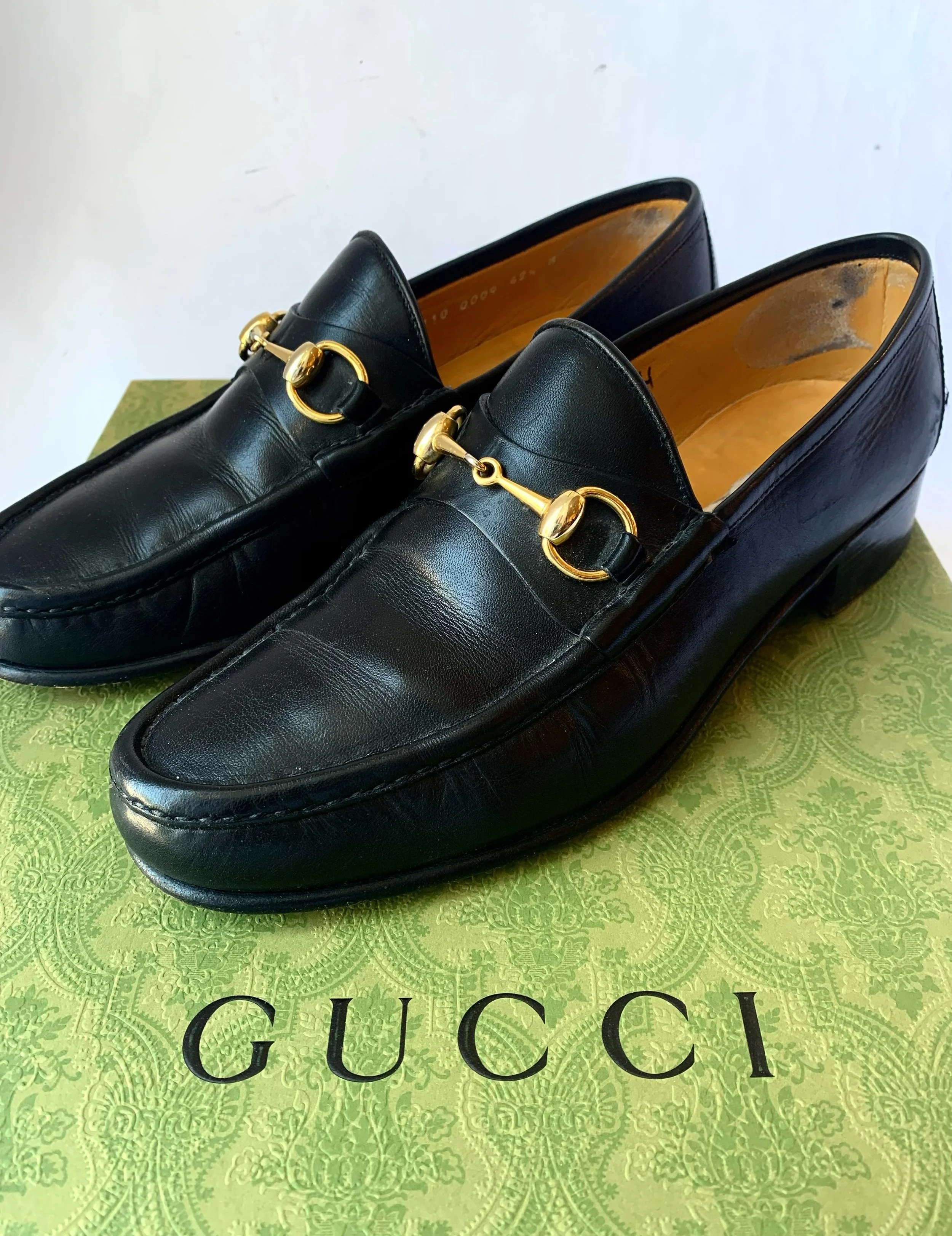 Gucci vintage bit loafers, well loved,  size 8.5.