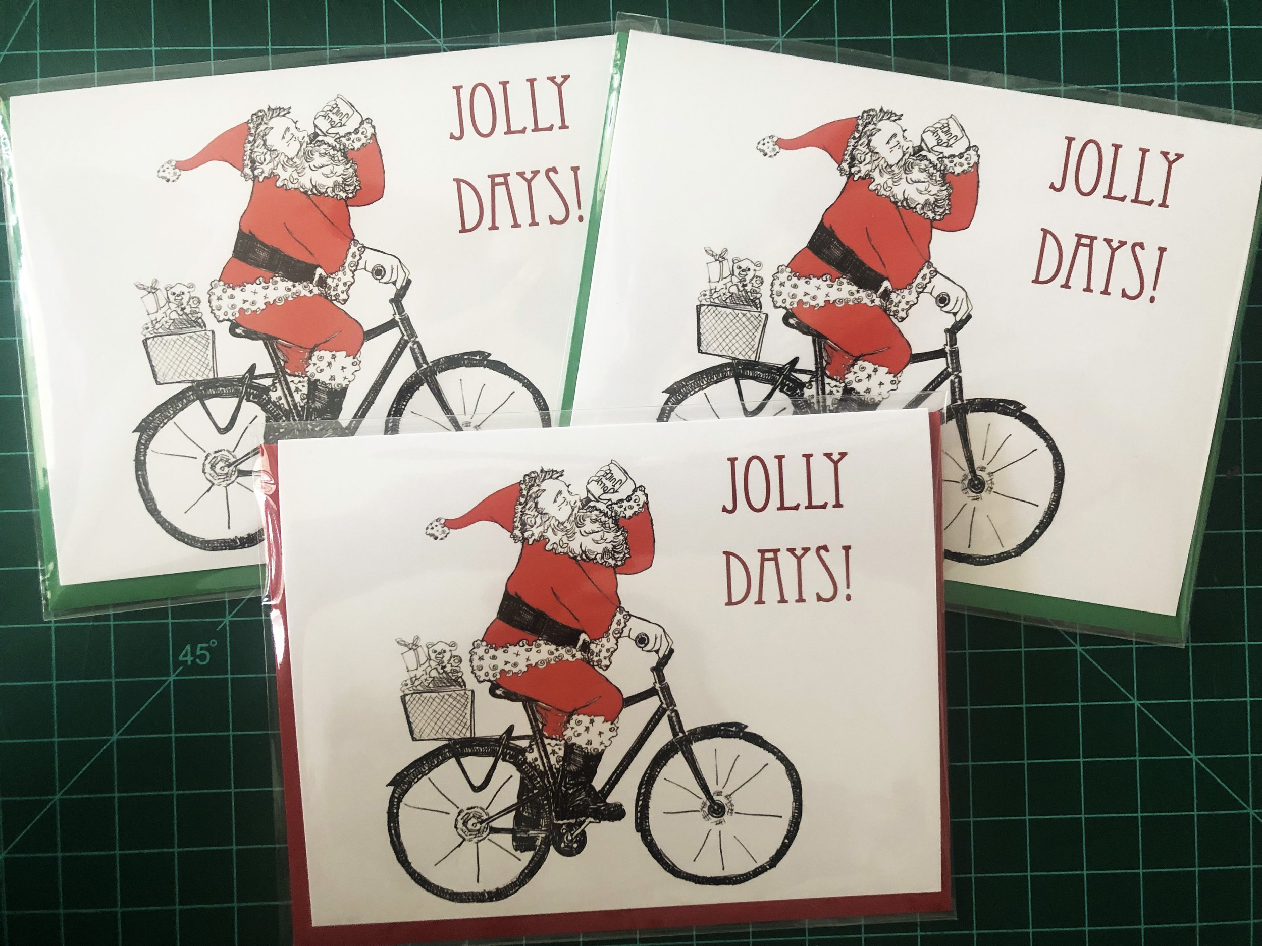 Christmas On Bikes Card set ( 3 pack)