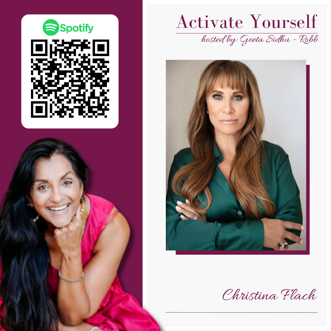 Christina Flach celebrity makeup artist guest on Activate Yourself podcast Spotify beauty wellness expert