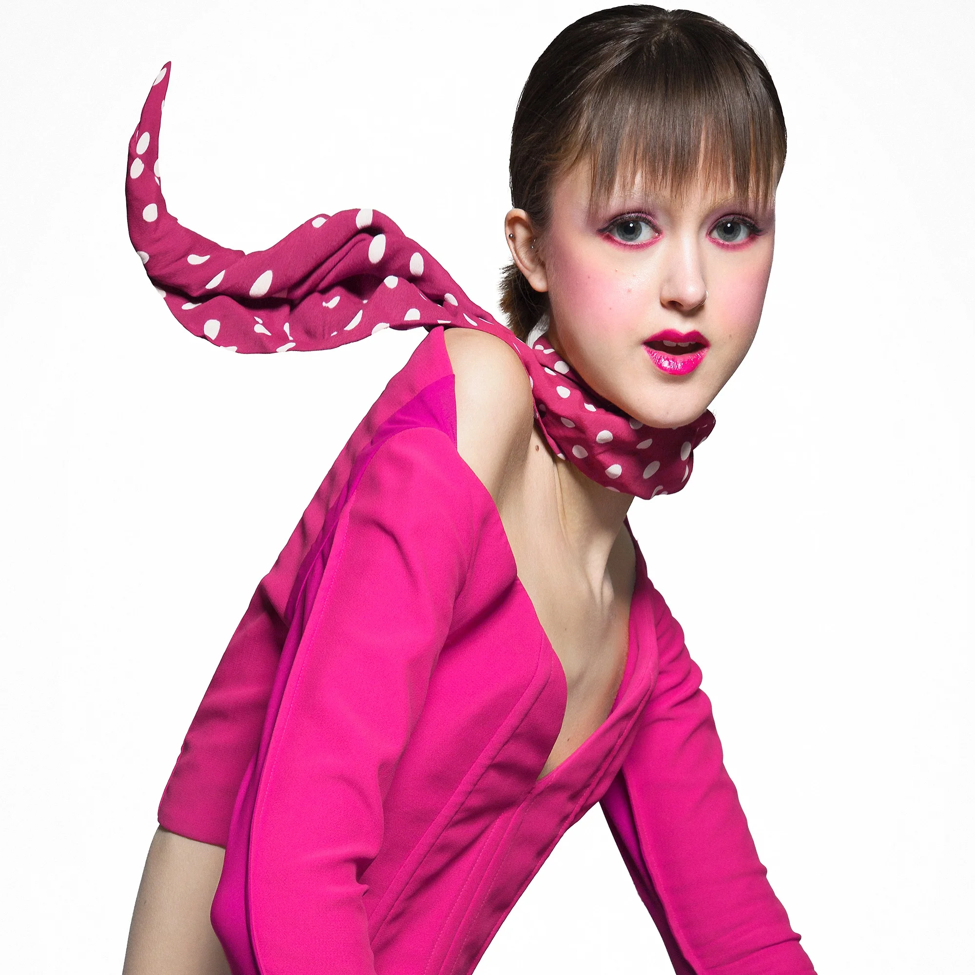 Fuchsia Top and Scarf 