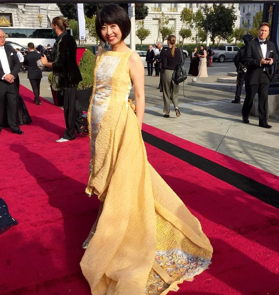 Yuka Uehara In Yellow gown