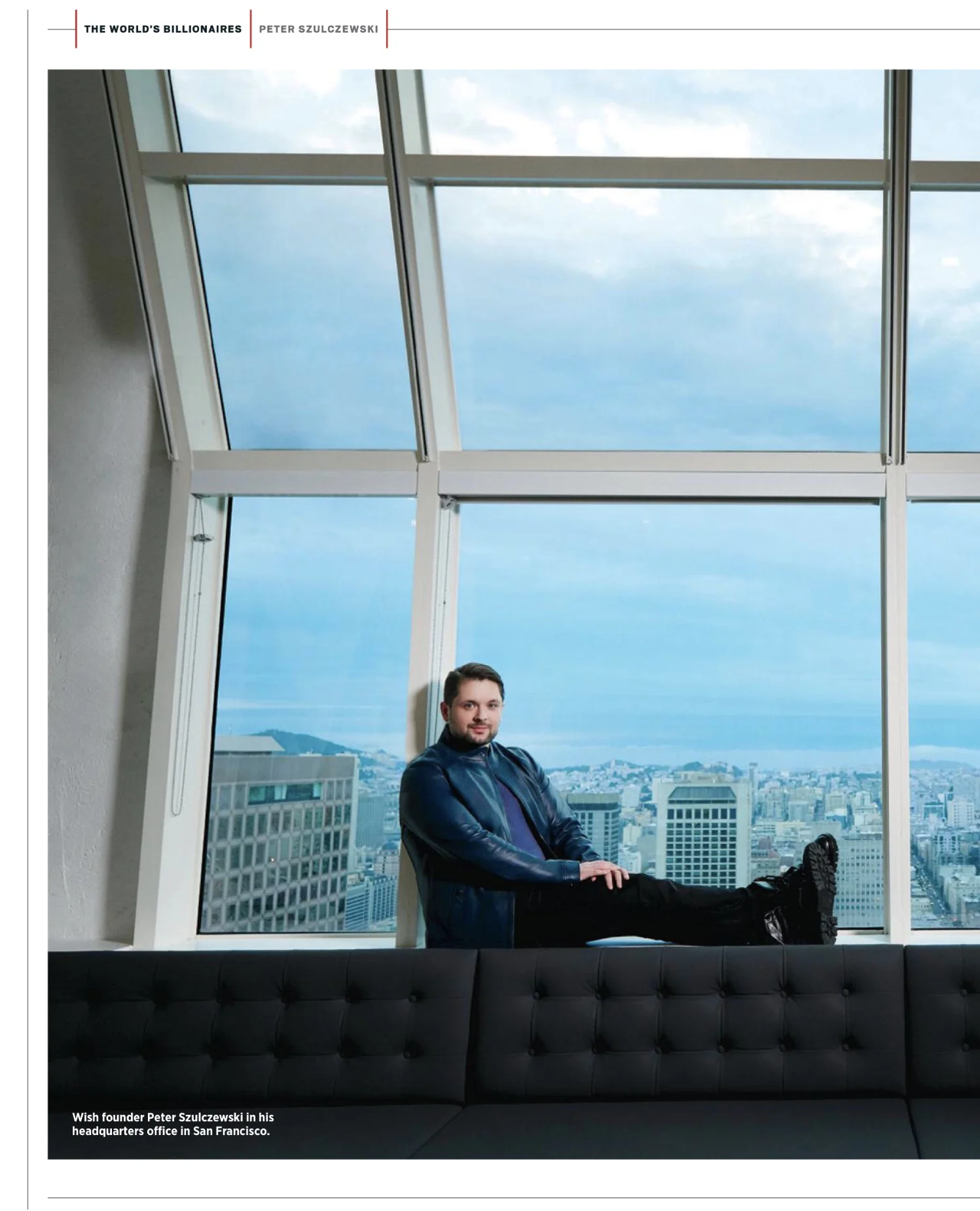  Grooming for CEO of Wish Peter Szulczewski by Christina Flach. 