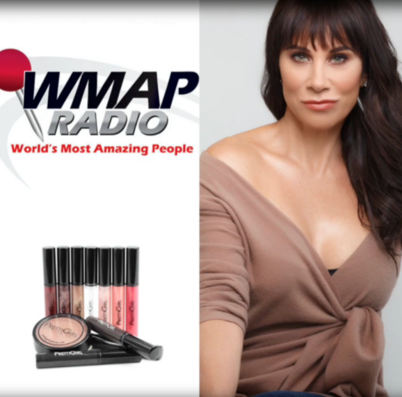 Pretty Girl Makeup CEO Christina Flach featured on WMAP Radio Worlds Most Amazing People with Pretty Girl Makeup lip gloss and beauty products