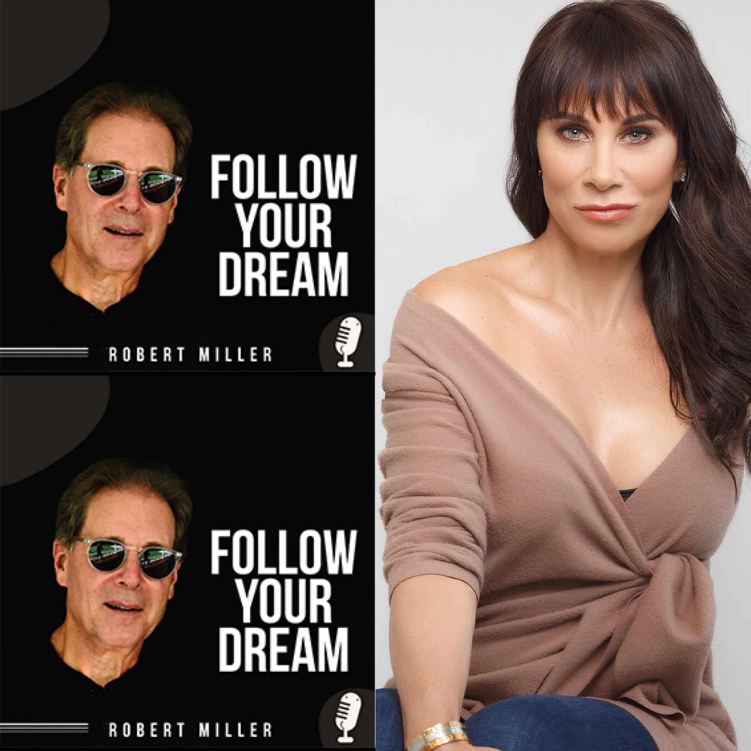 Christina Flach featured on Follow Your Dream Podcast cover with host Robert Miller