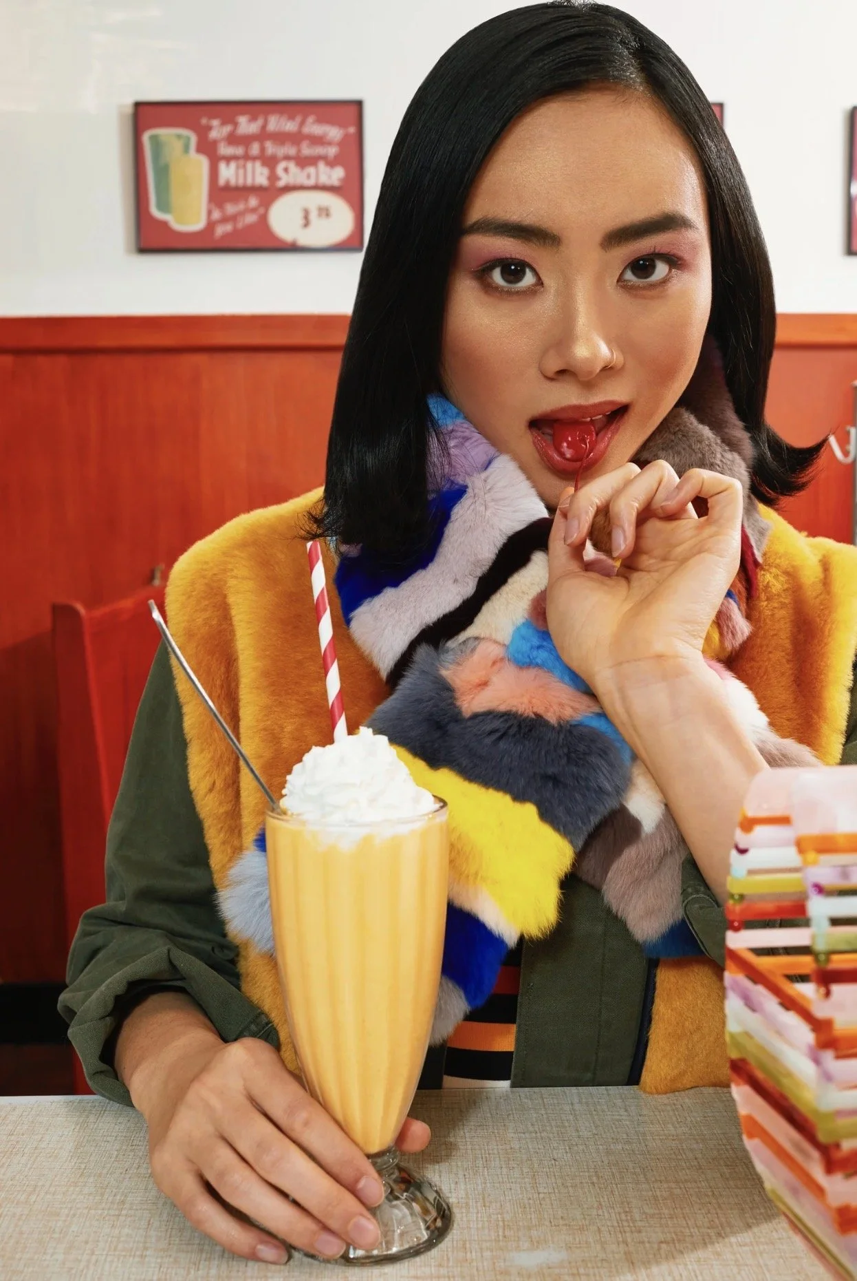 Playful Editorial Beauty at a Retro Diner