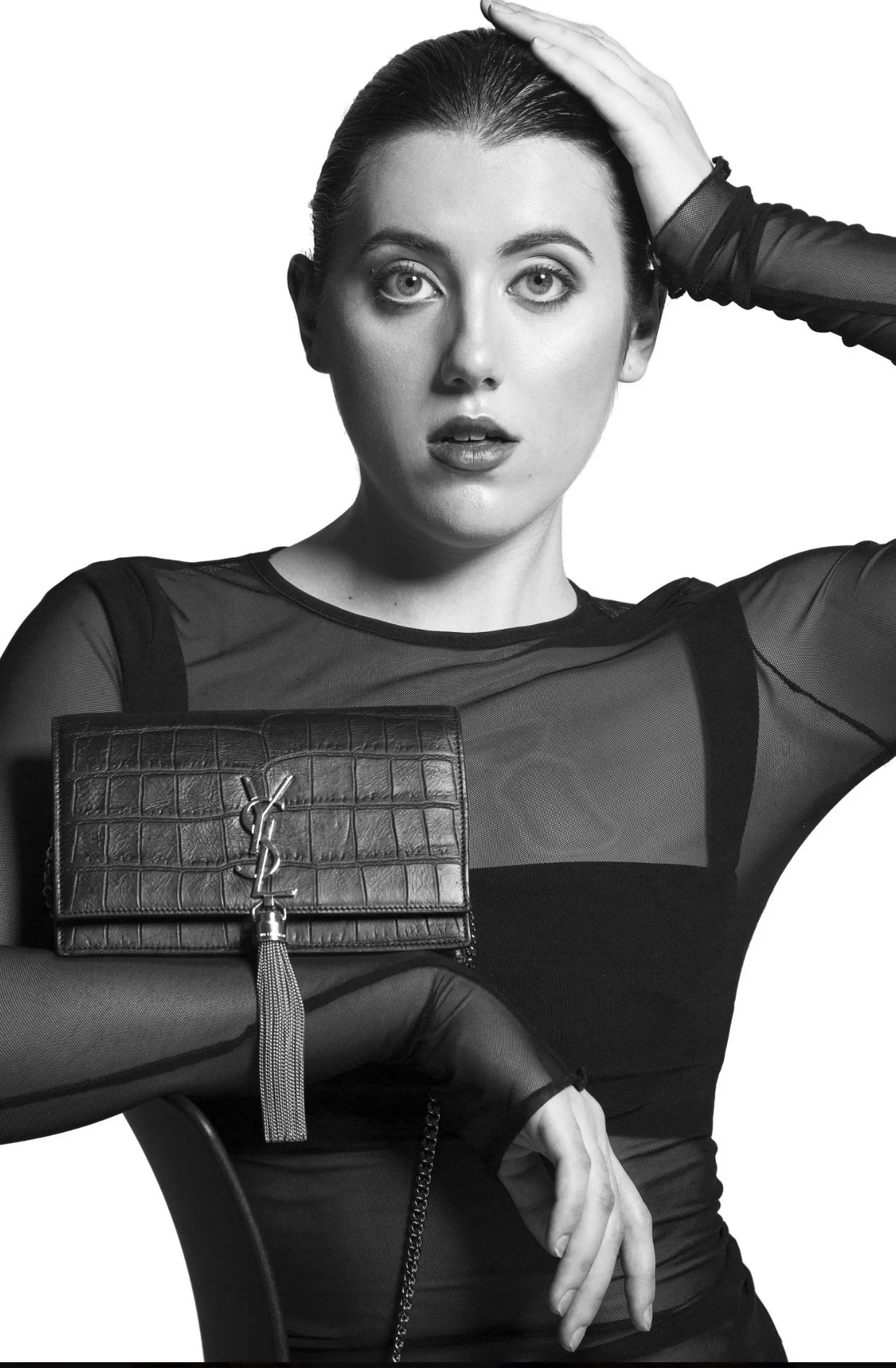 Black and White High-Fashion Editorial – Hair and Makeup by Celebrity Makeup Artist Christina Flach