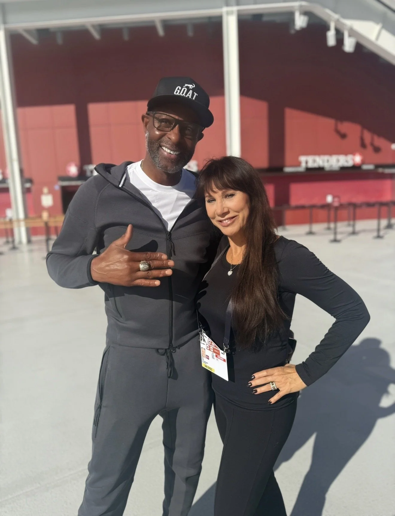 Christina Flach with Jerry Rice | Celebrity Makeup Artist & NFL Legend