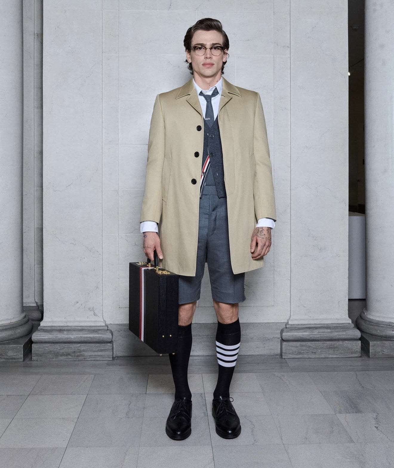 Vinnie Hacker Behind the Scenes at GQ Super Bowl Fashion Event