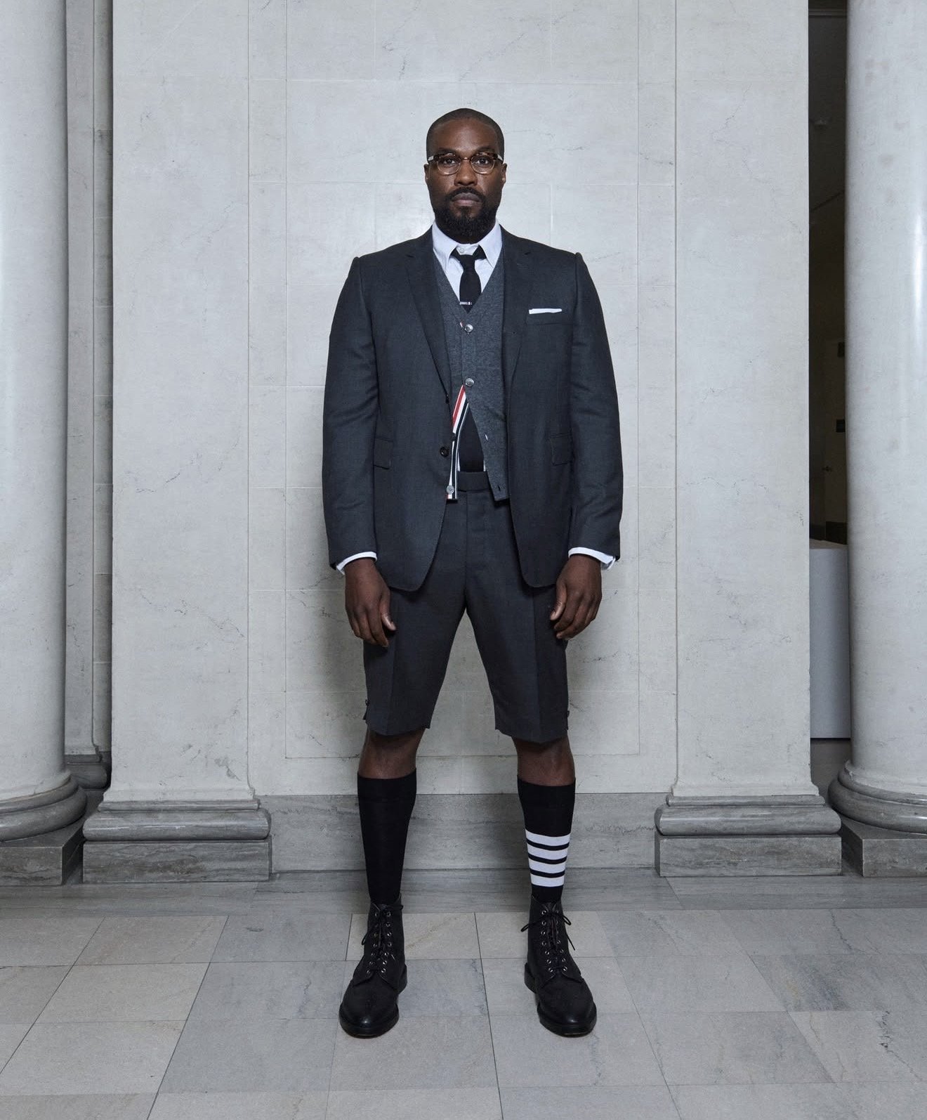 Yahya Abdul-Mateen II Behind the Scenes at GQ Super Bowl Fashion Event