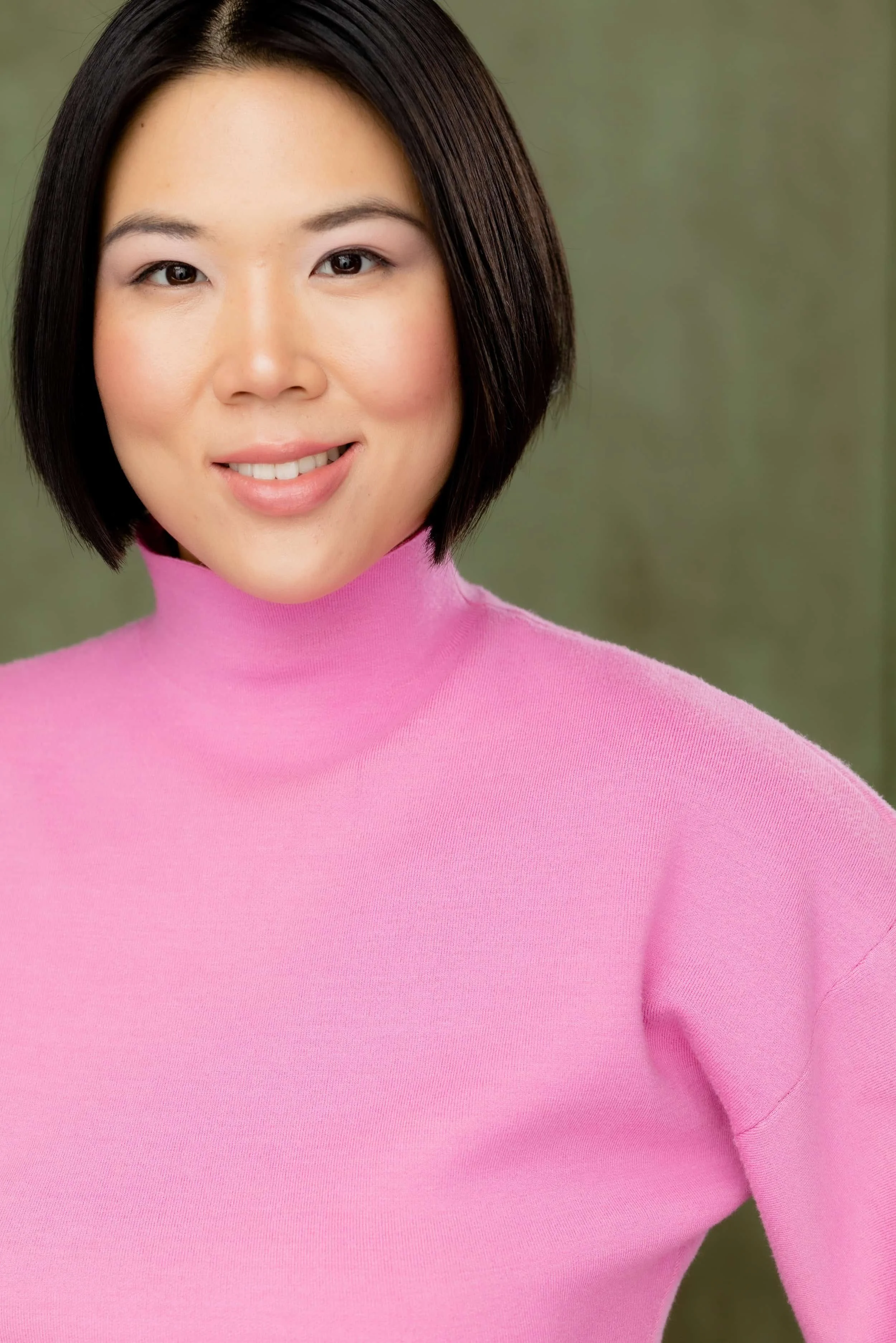 Asian Model in Pink Turtleneck —  Christina Flach