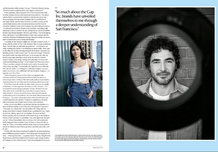 Zac Posen C Magazine Editorial Spread | GAP San Francisco | Grooming by Christina Flach