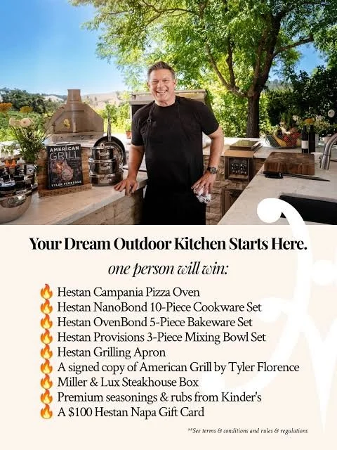 Tyler Florence Hestan Outdoor Kitchen Giveaway