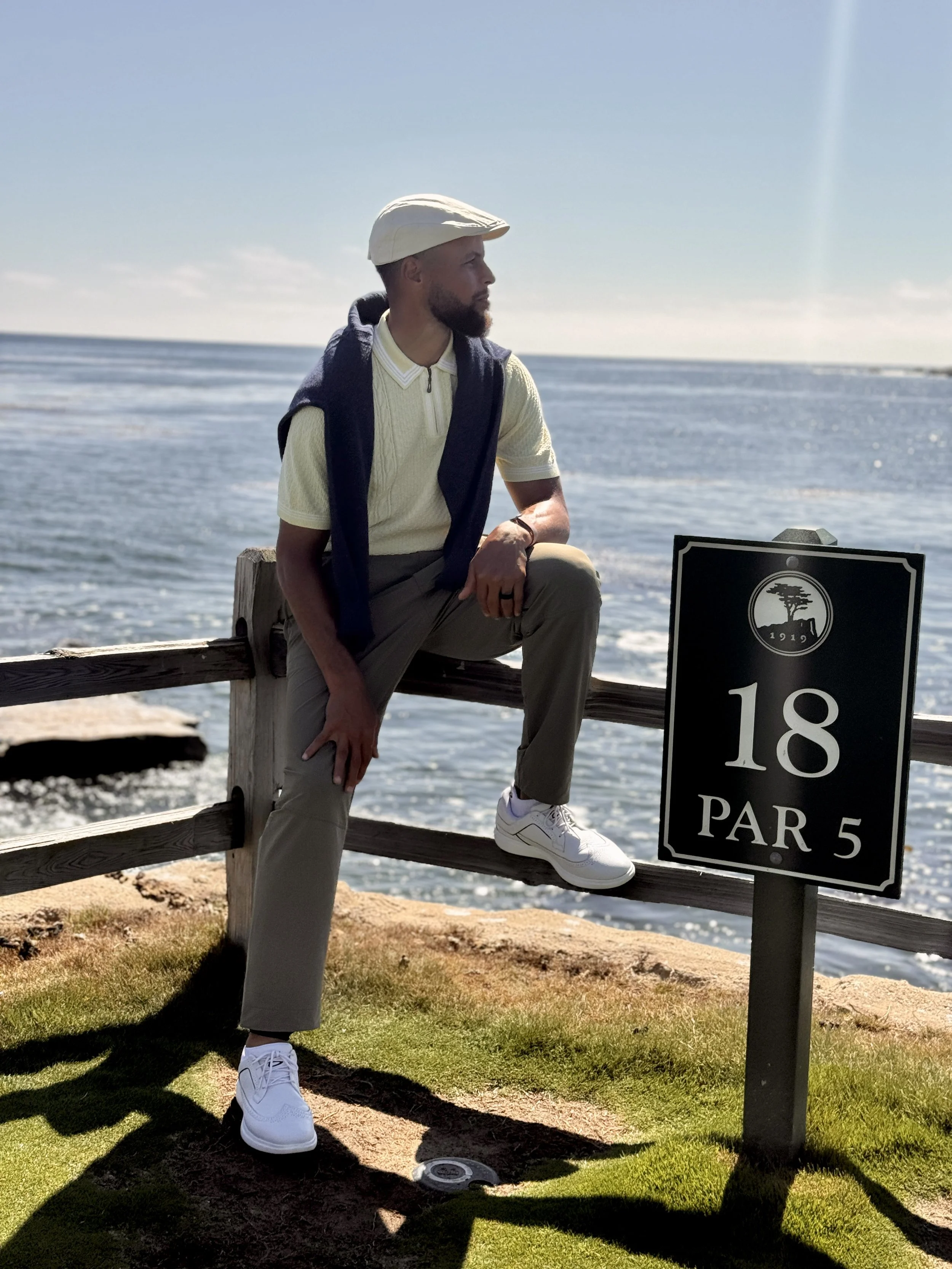 Steph Curry at Pebble Beach, Grooming by Christina Flach , SF Celebrity Makeup Artist