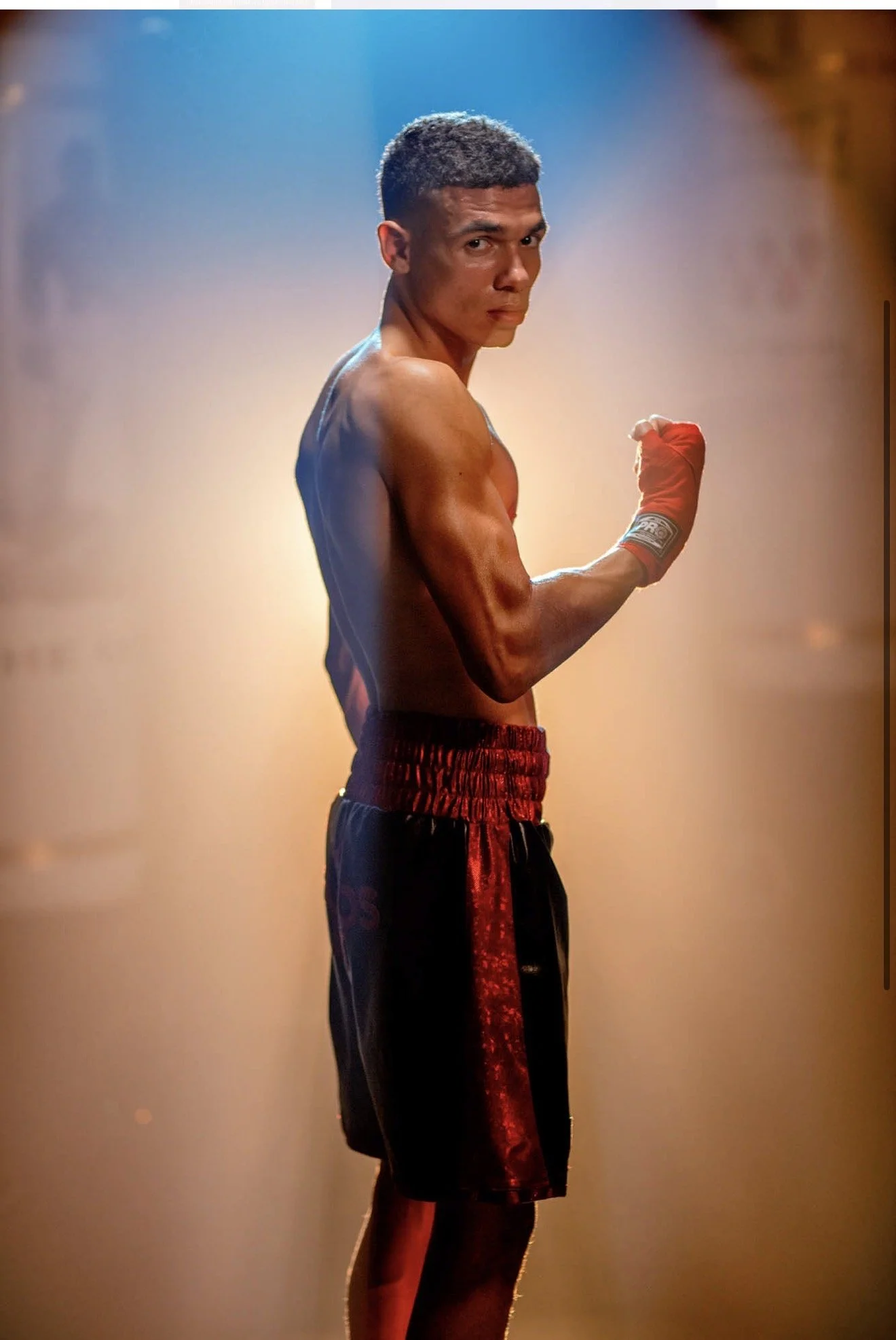 Boxer Devon Lee Portrait by Christina Flach, SF Celebrity Makeup Artist