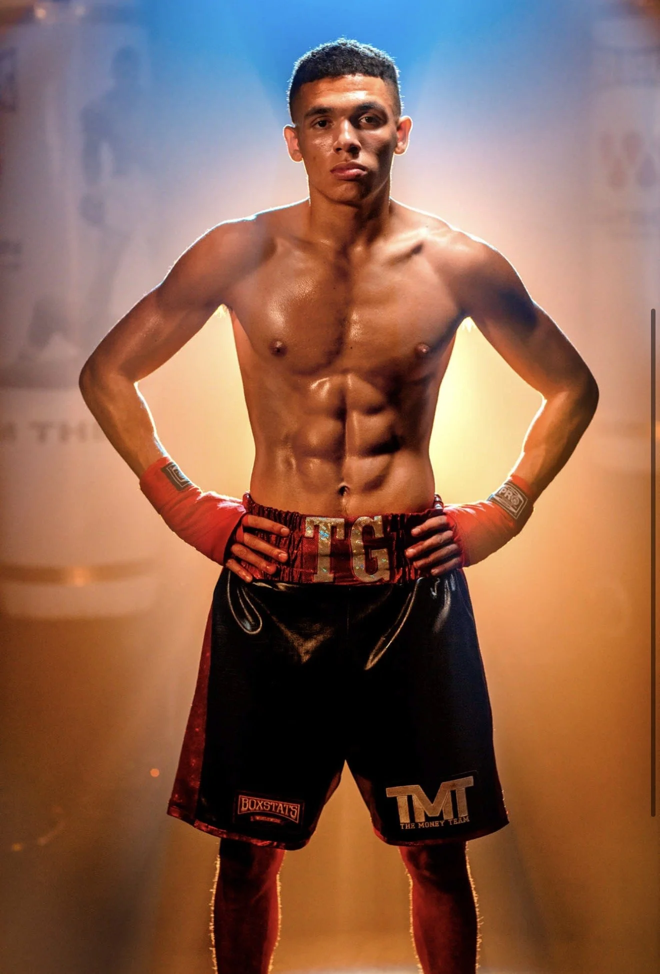 Boxer Devon Lee Champion Stance by Christina Flach, SF Celebrity Makeup Artist
