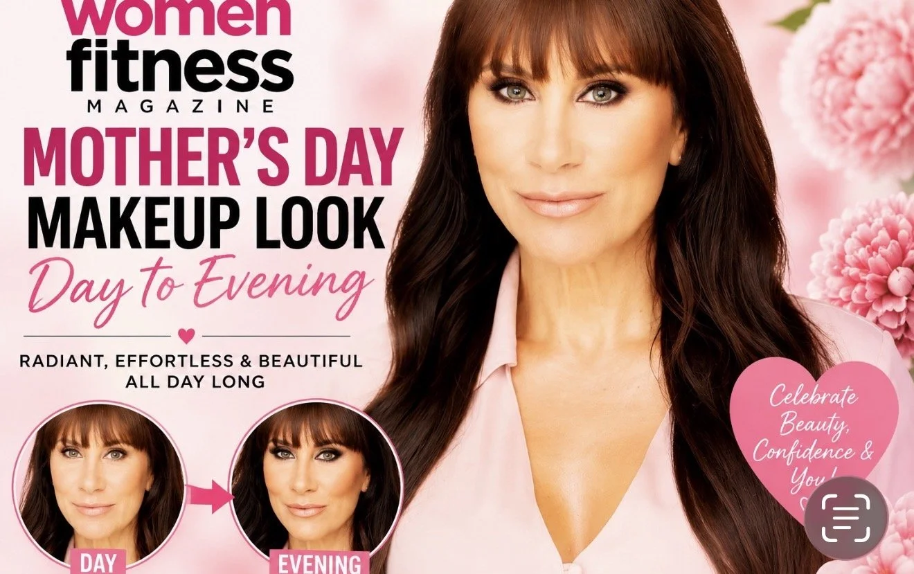 Christina Flach, San Francisco celebrity makeup artist, featured in Women’s Fitness Magazine Mother’s Day makeup look