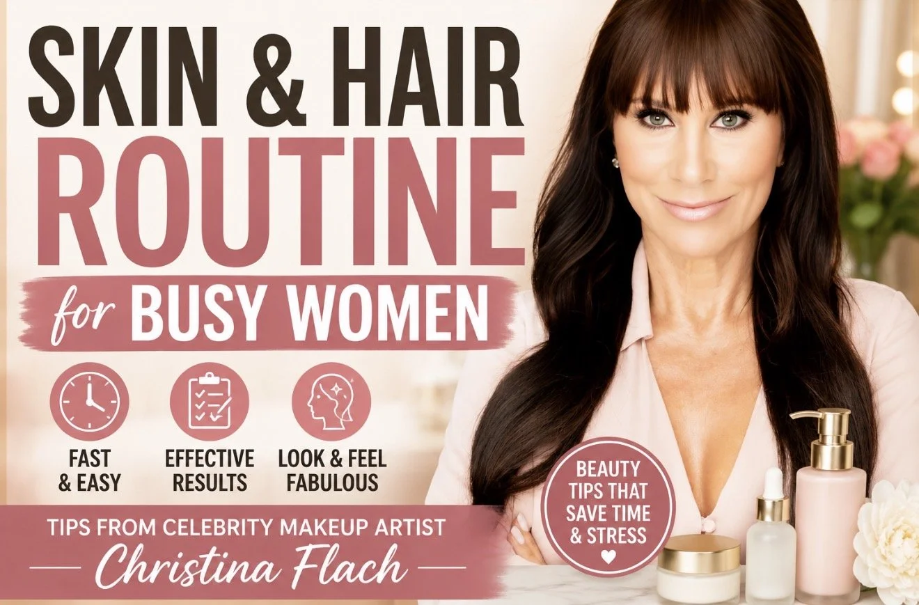 Christina Flach, San Francisco Bay Area celebrity makeup artist, shares her skin and hair care routine for busy women