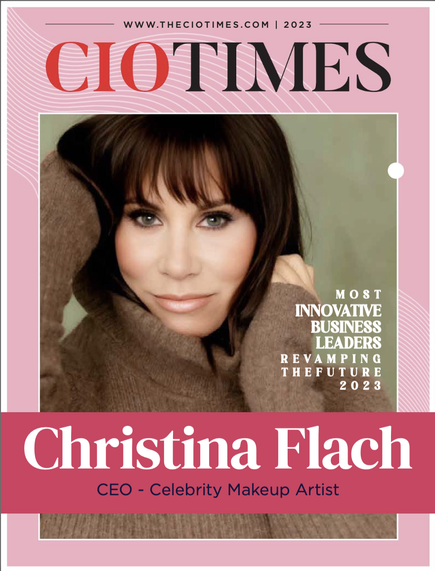 Christina Flach featured in CIO Times as one of the most innovative business leaders 2023 and celebrity makeup artist entrepreneur