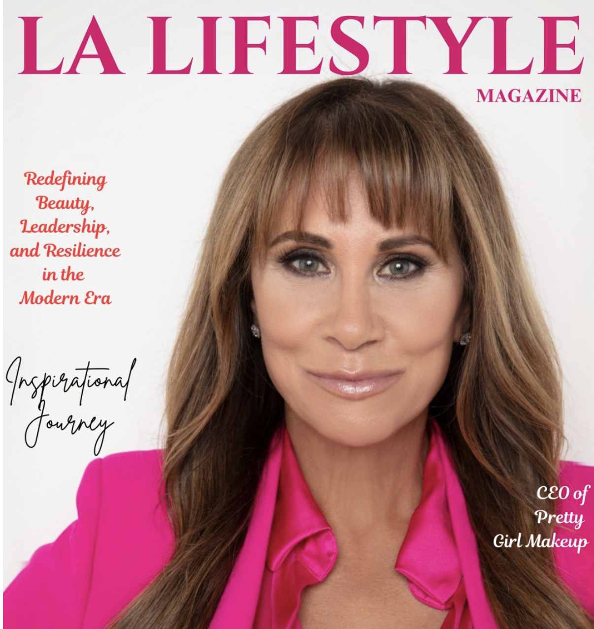 Christina Flach featured on LA Lifestyle Magazine cover celebrity makeup artist beauty expert interview