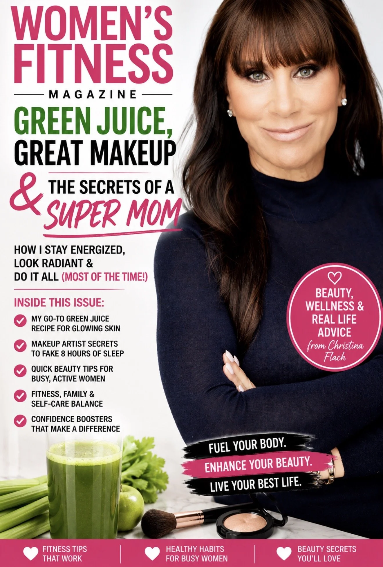 Christina Flach, San Francisco Bay Area celebrity makeup artist, shares green juice and makeup secrets as a super mom