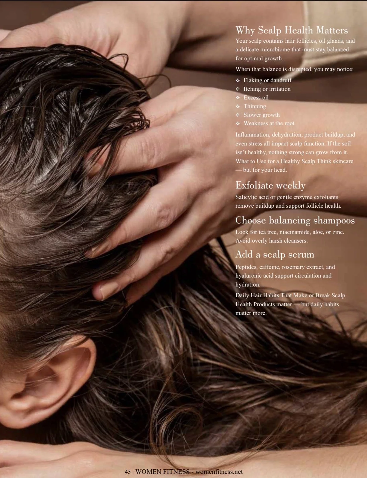 Scalp exfoliation and hair care routine for healthy hair growth and strong roots