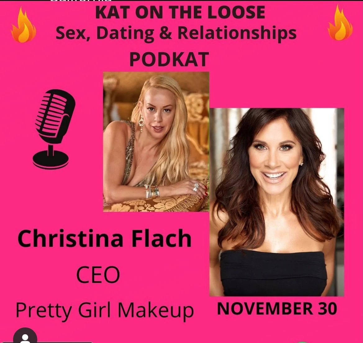 Pretty Girl Makeup CEO Christina Flach featured on Happiness through Hardship podcast with host Caryn Sullivan discussing grief beauty and wellness