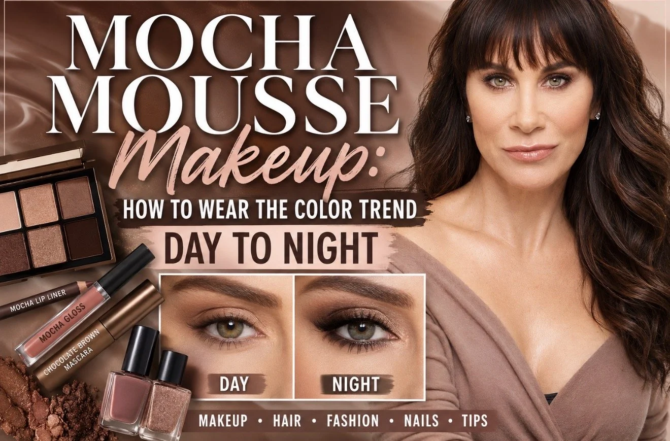 Mocha Mousse day to night makeup look by Christina Flach celebrity makeup artist San Francisco Bay Area