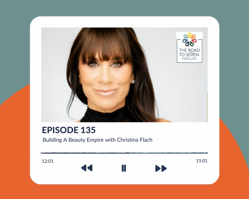 Christina Flach featured on The Road to Seven podcast discussing building a beauty empire and entrepreneurship