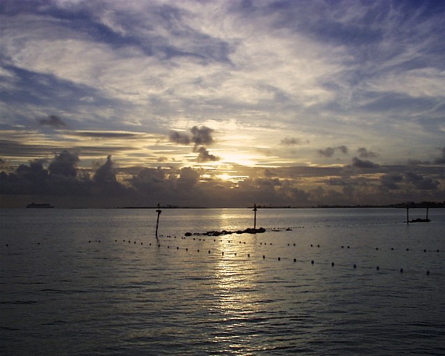 Sunset in the Bahamas.
