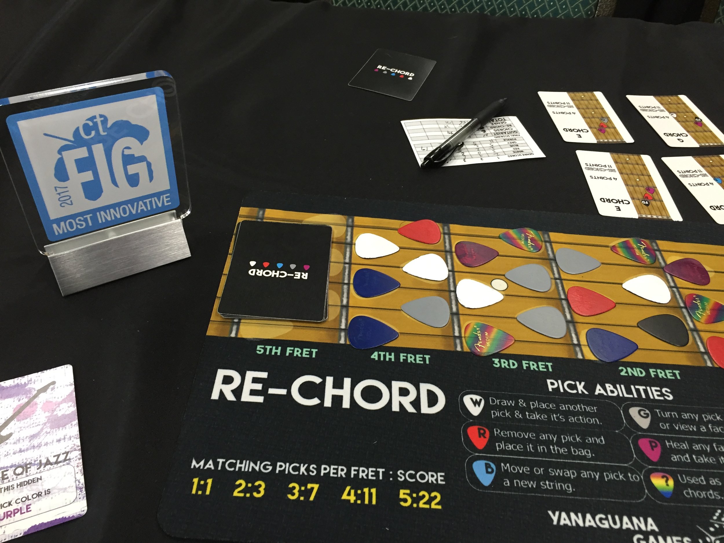 Re-Chord won the 2017 Connecticut Festival of Indie Games "Most Innovative" award.