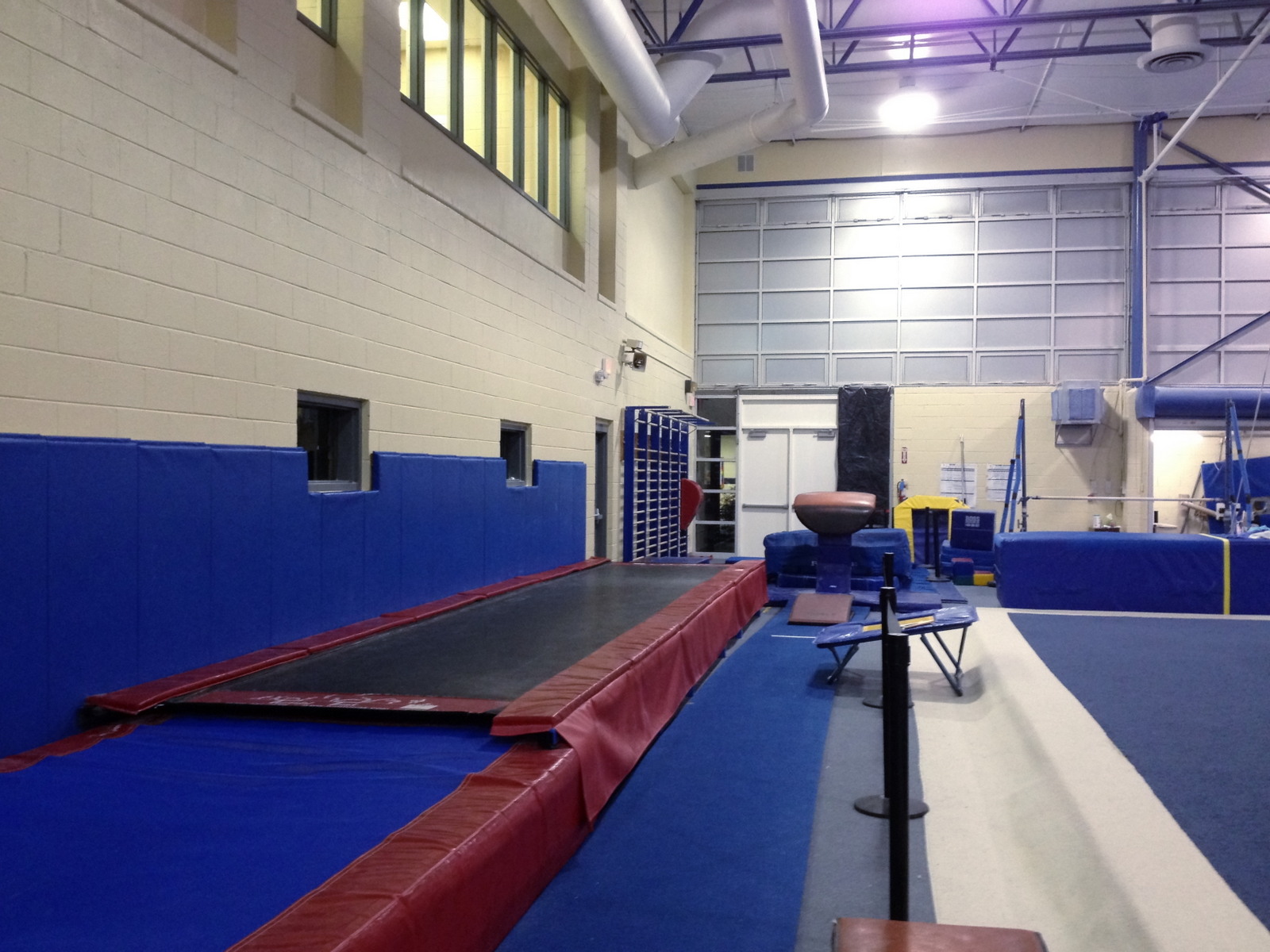 300 spectator seating capacity in gym Additional viewing in upstairs observation area Tiffin Tumble Track Trainer Tiffin 4 1⁄2 “ Foam Block Floor