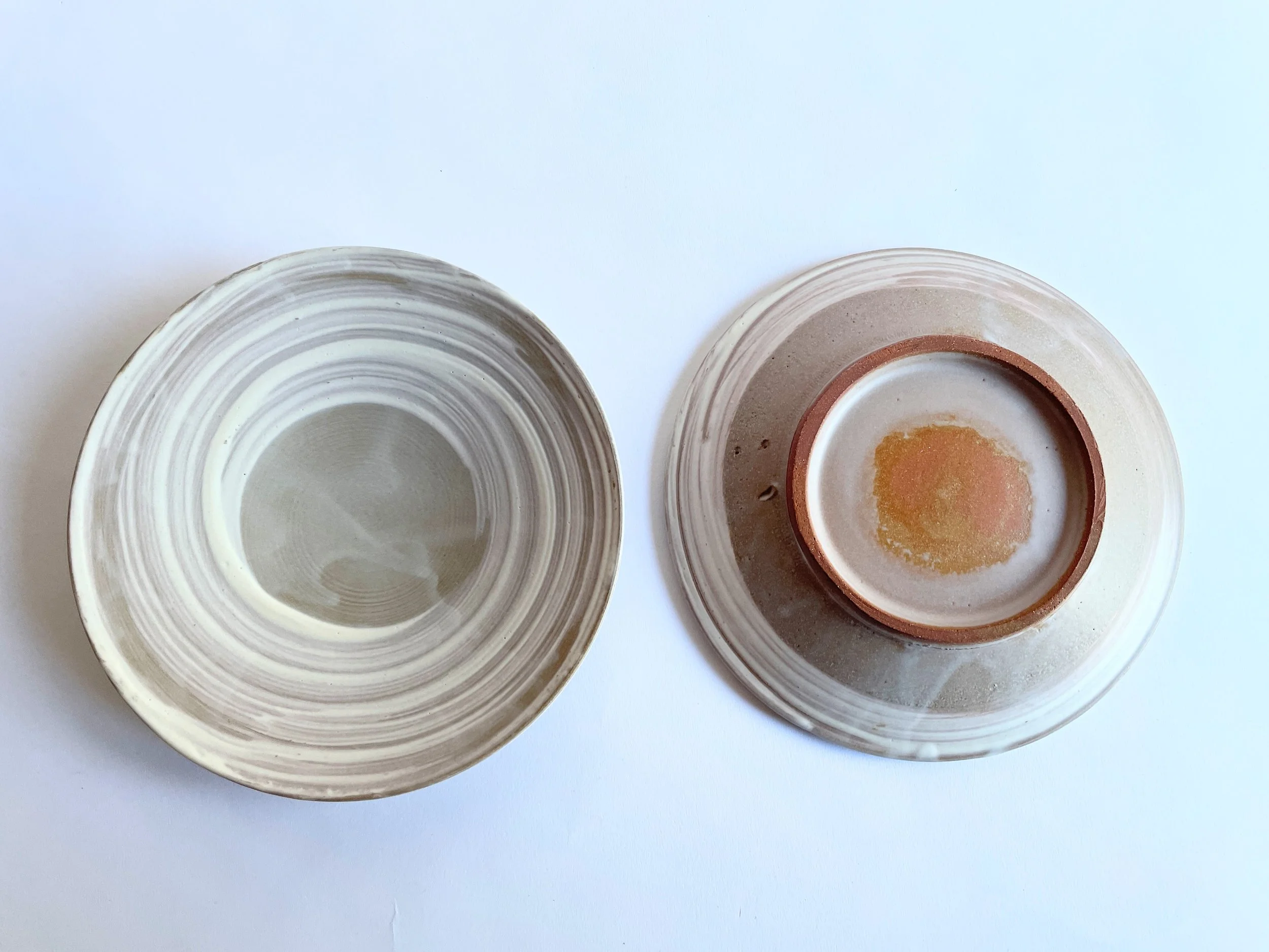 Set of 2, 8" Hakeme Gray Bowls