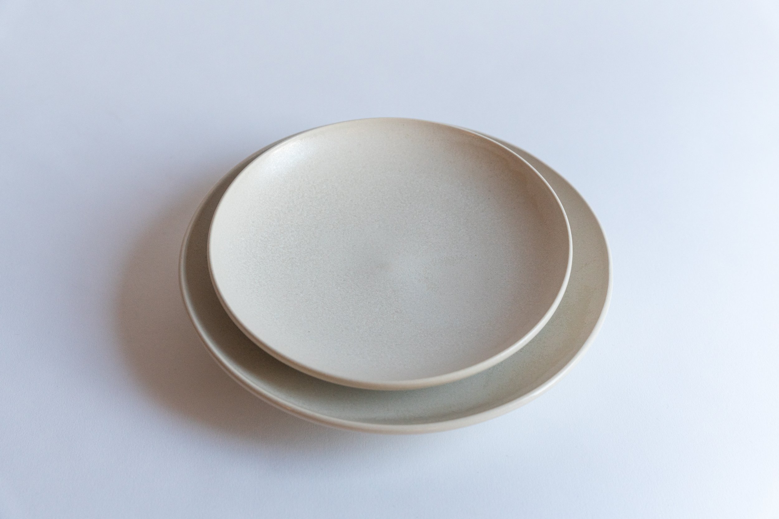 Set of 2 White Coupe Bowls