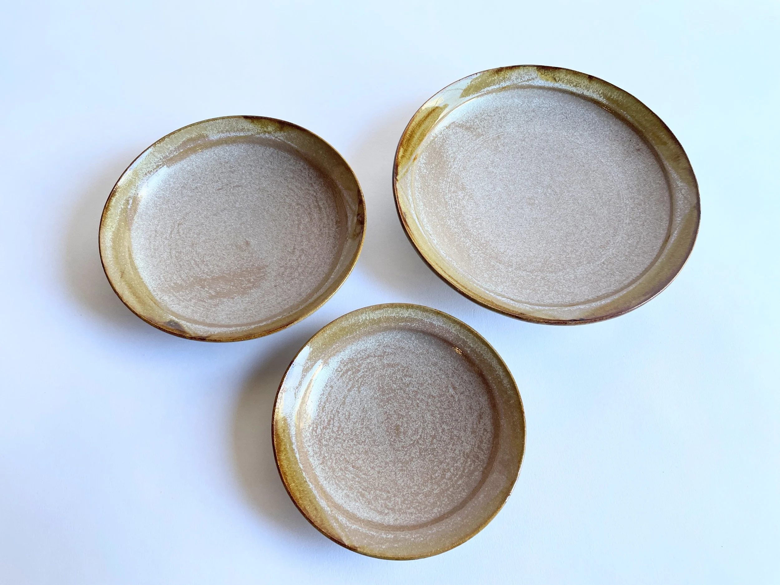 Set of 3, 5.5" to 7.5" A-Karatsu Bowls