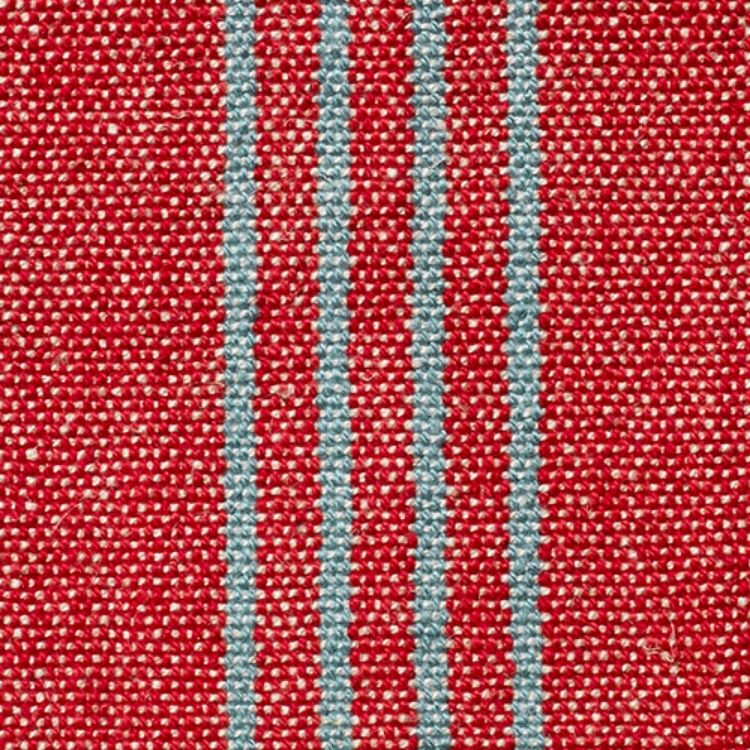 Detail of Reds & Turquoise Plain Weave