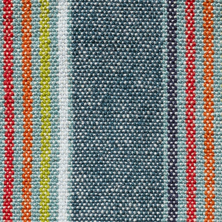 Detail of Late Summer Blue Plain Weave