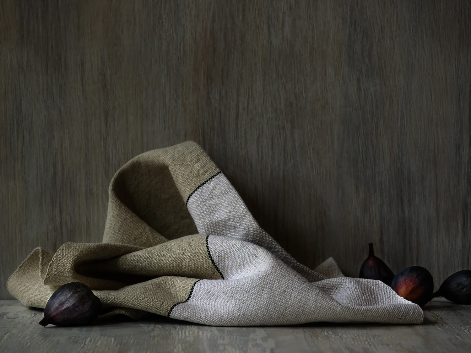 Half Natural Plain Weave Hand Towel