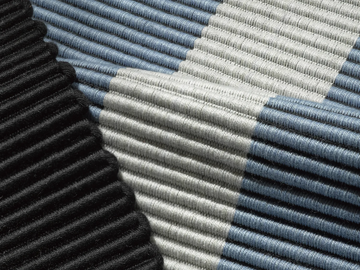 Detail of Calcada Rug in Sky Blue