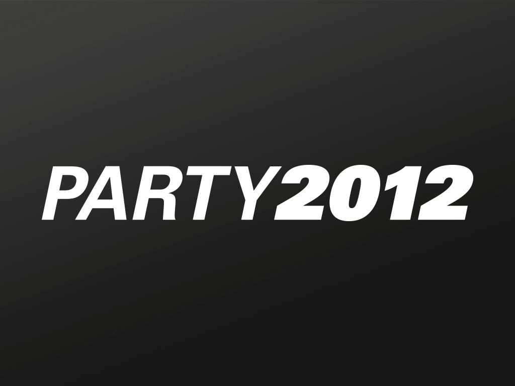Event production, promotion, apparel design, and brand identity for URL/IRL electronic music collective PARTY2012 .