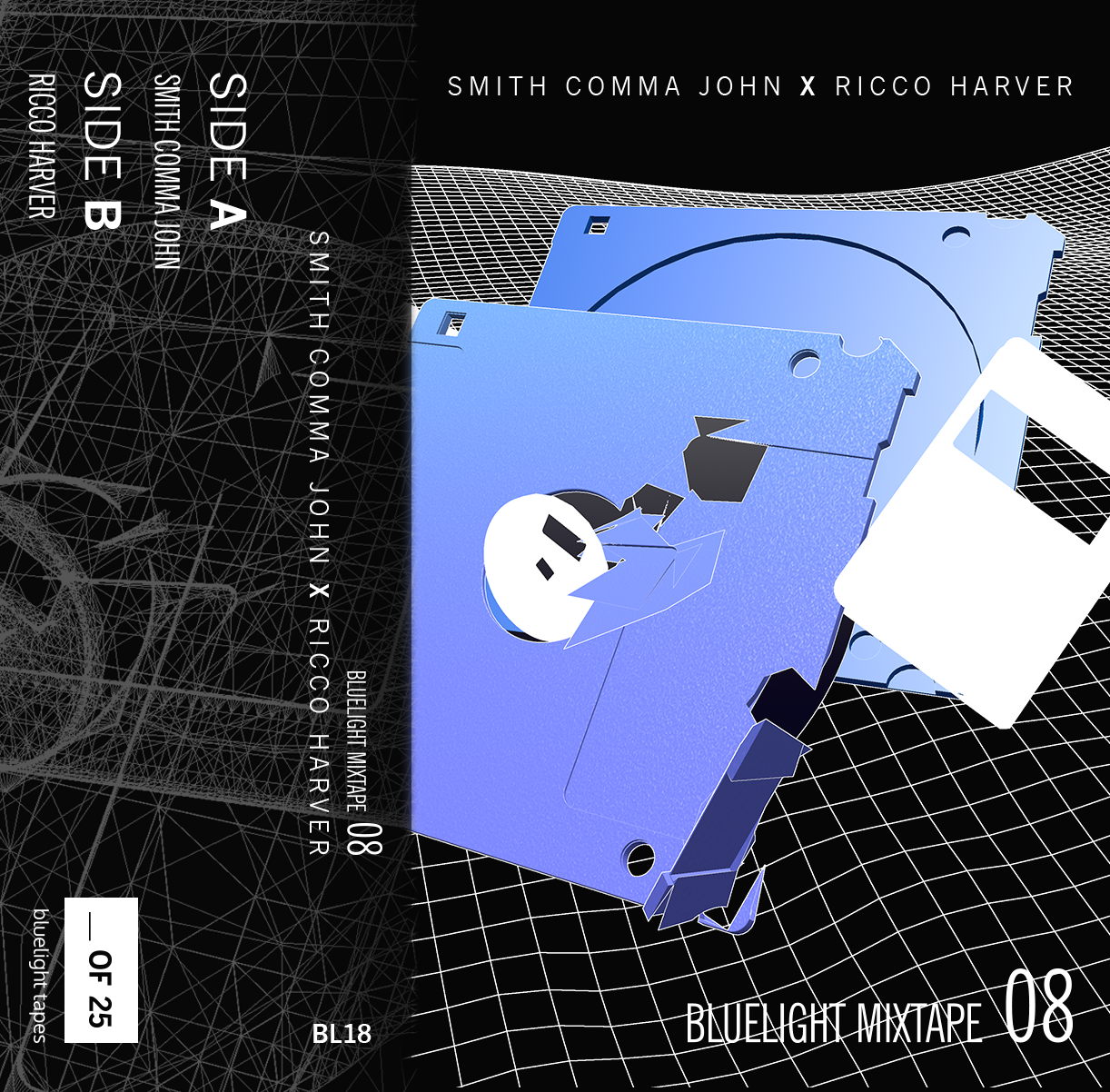 SMITH COMMA JOHN X RICCO HARVER - BLUELIGHT MIXTAPE #8 (2017, BLUELIGHT TAPES)