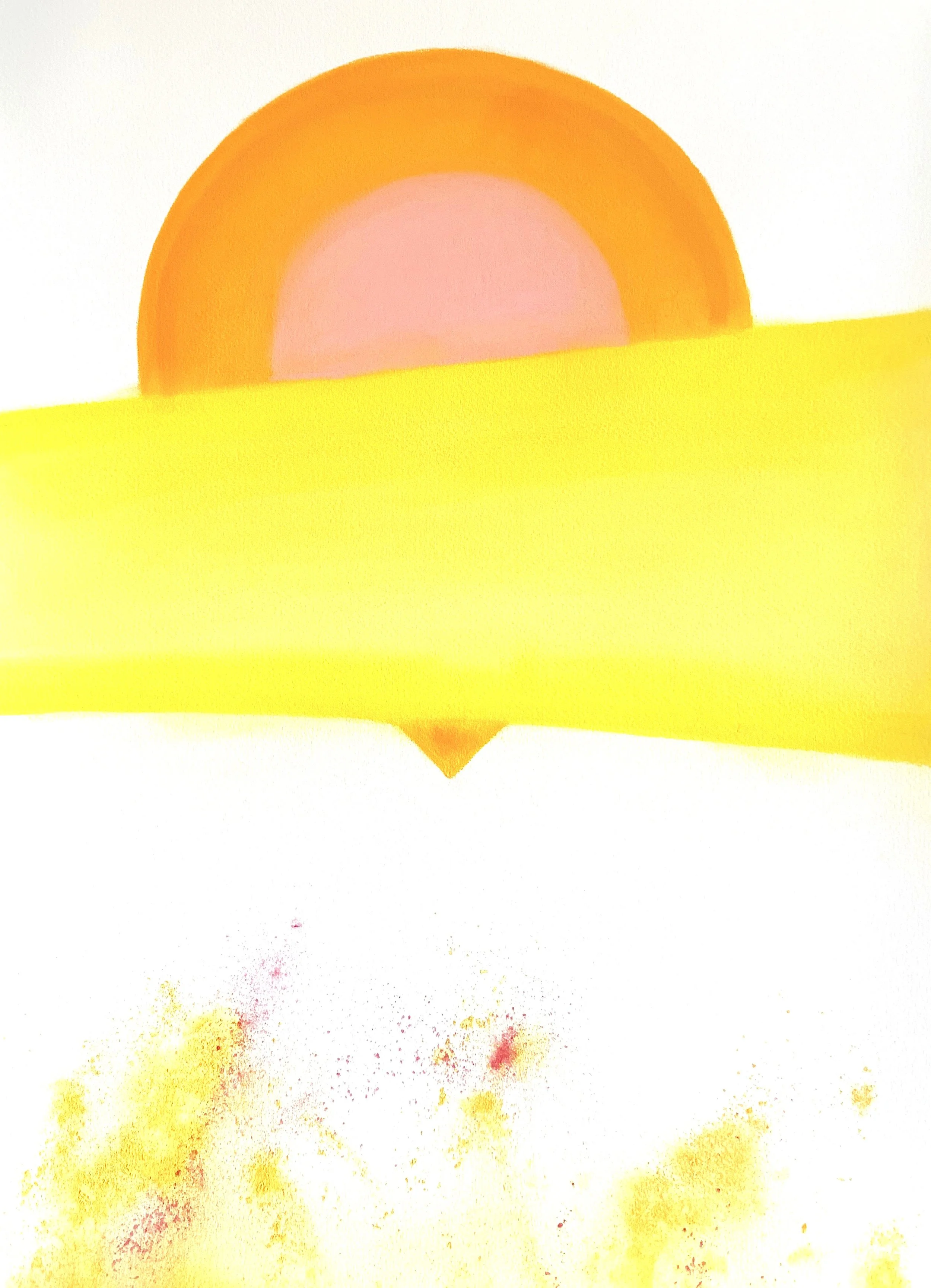  Radial dance of hidden elements 5, chalk pastel on archival wateford paper 76cm x 54cm  