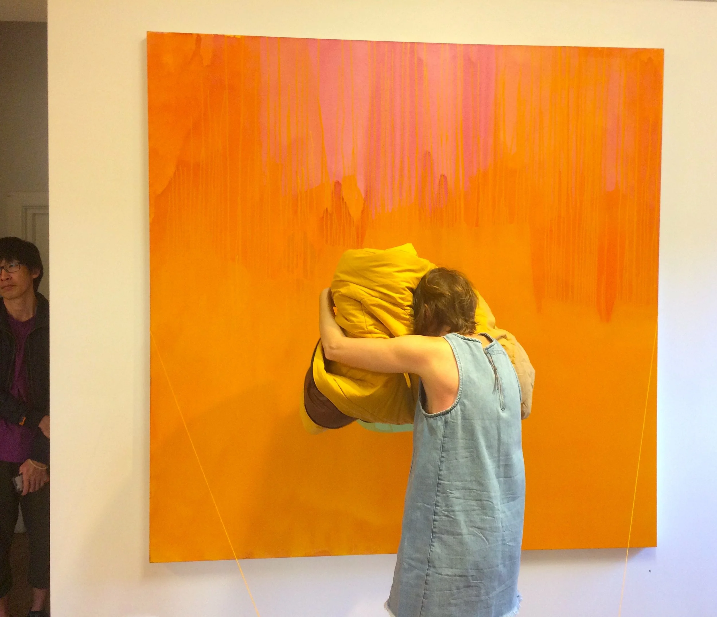  Invited performer Linda Luke responds to the painting during public programs 